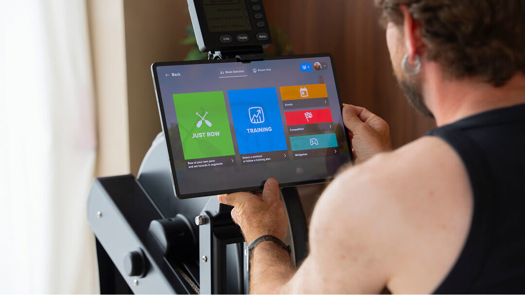 Hand touching tablet